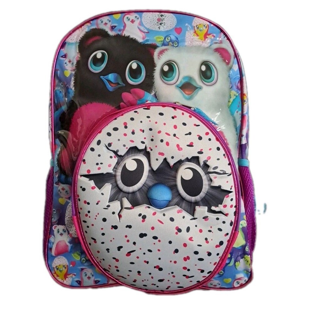 Hatchimals 16" Backpack - Hatching Egg Purple School Travel Book Bag NWT